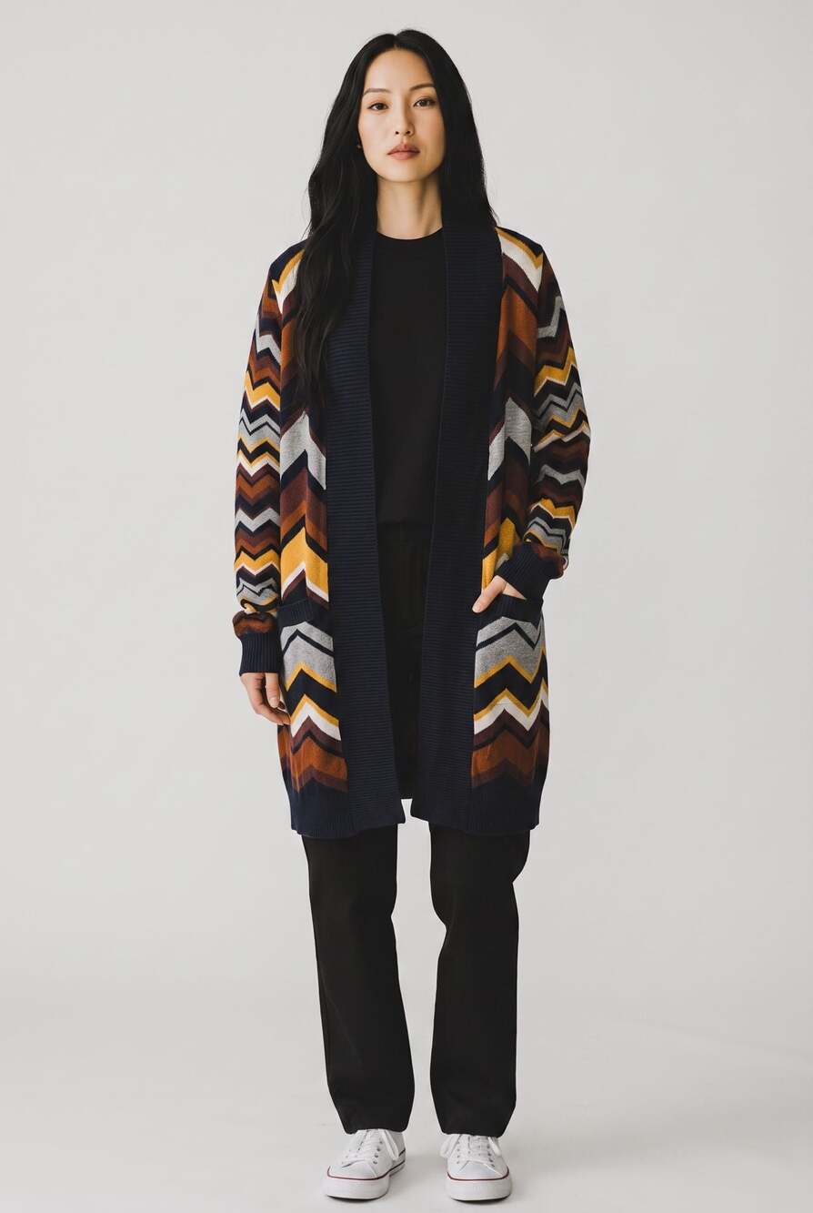 Missoni for Target Chevron Open Front Cardigan Sweater Size XS
